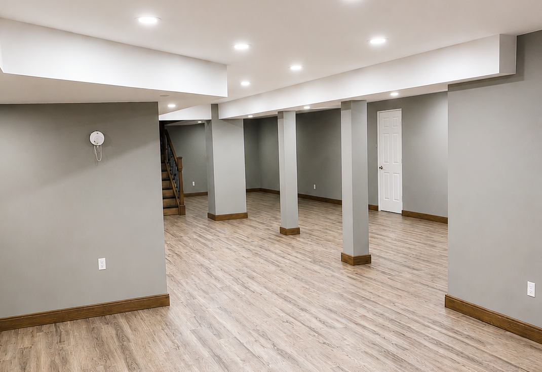 Finished Basement Living Space